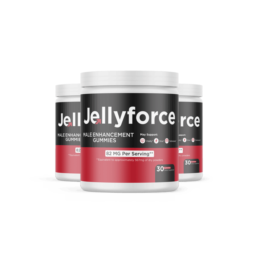 Jelly Force male enhancement gummies bottle for men's vitality, stamina and performance support